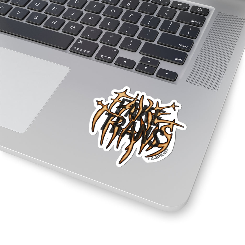 Fake Trans Heavy Metal Sticker