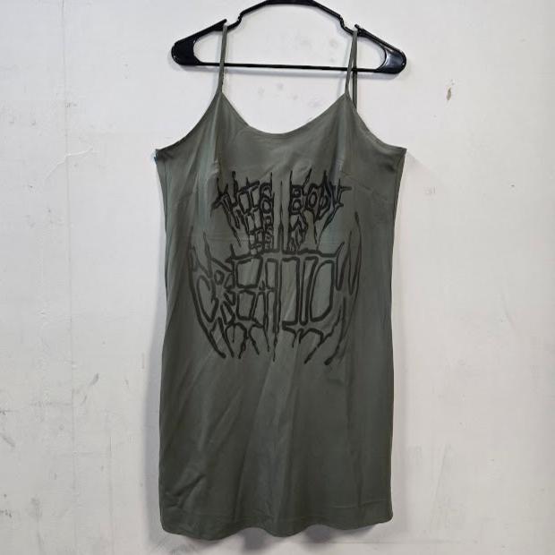 My Creation Olive Silky Dress