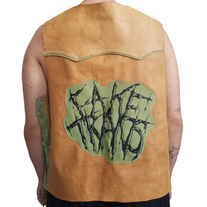 Fake Trans Tan Leather Vest