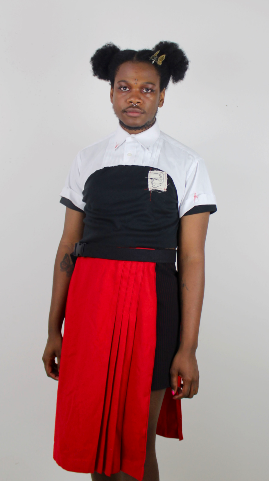 Crop Tux Shirt