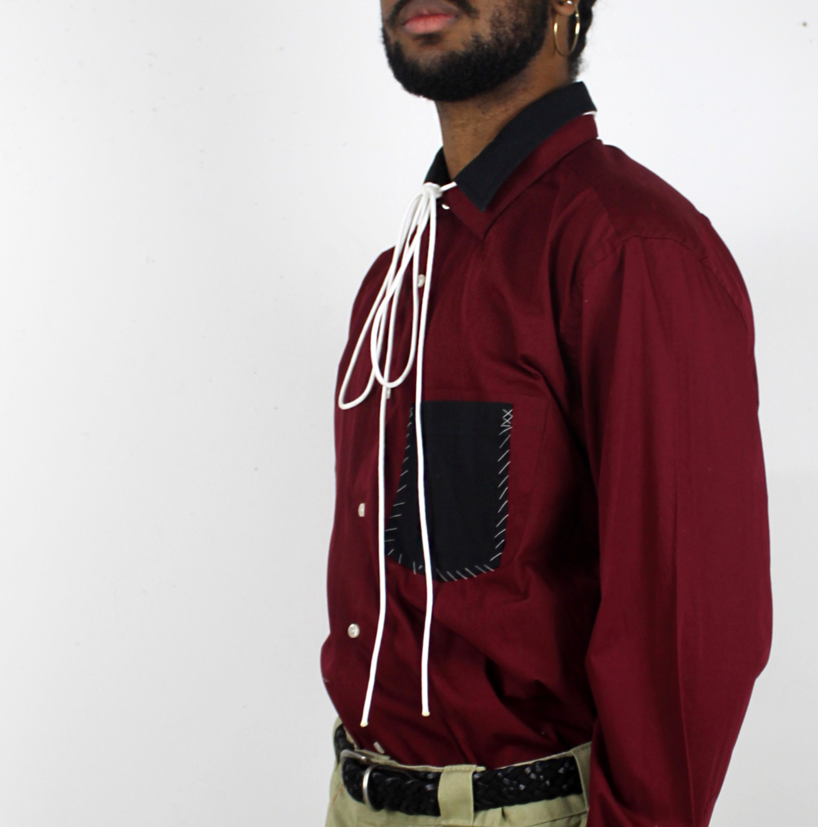 Double Collar Button Up