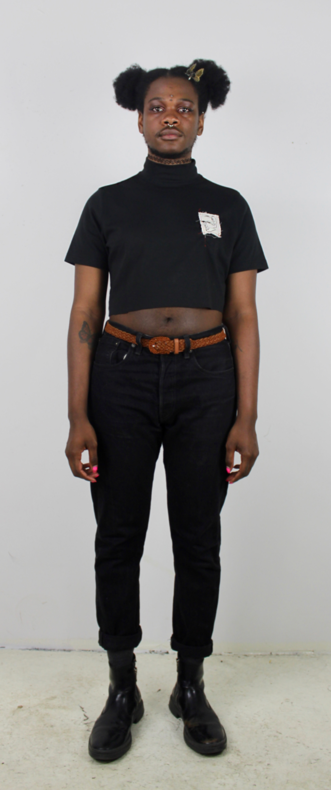 Logo Crop Turtleneck