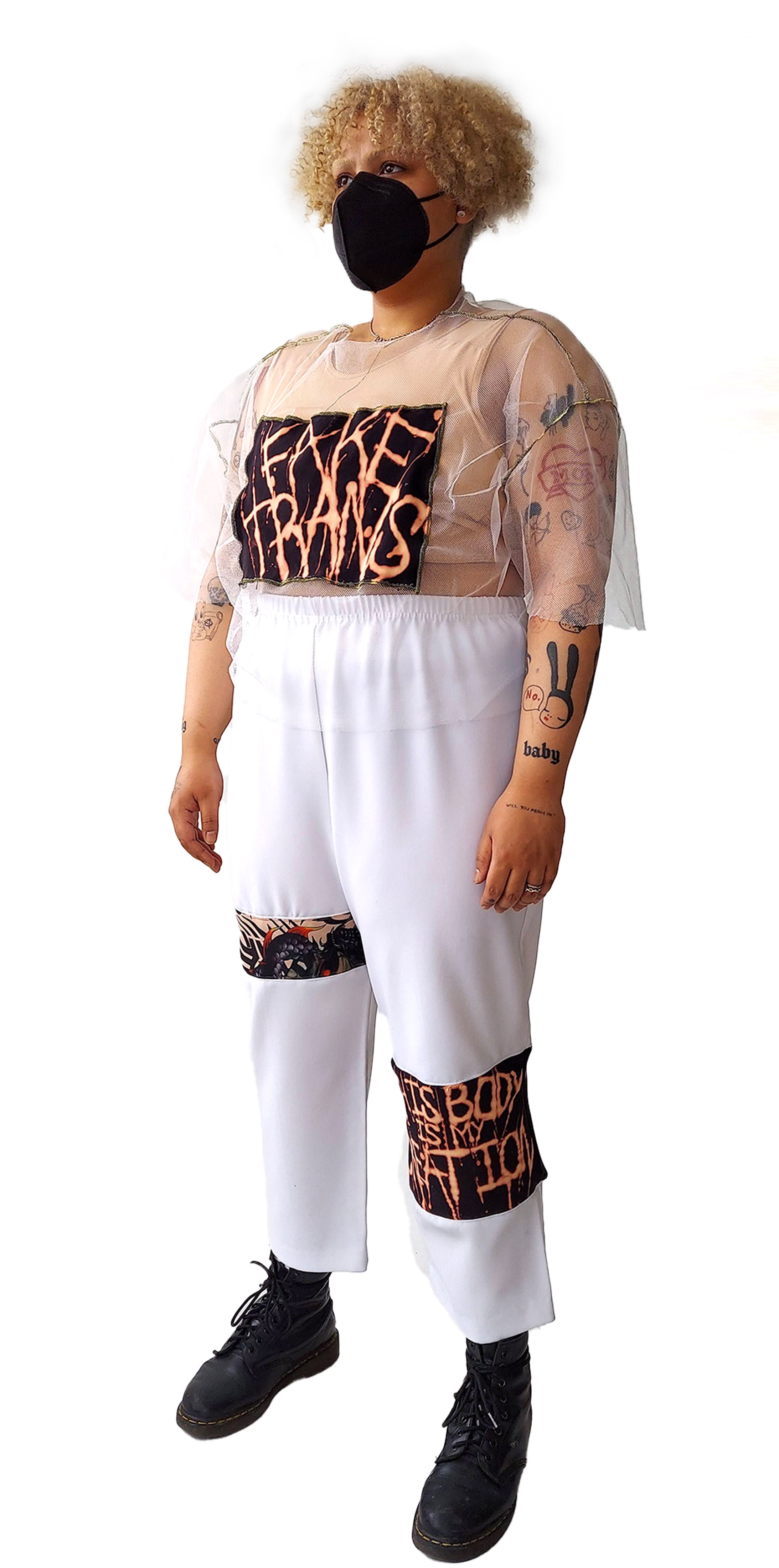 Fake Trans Bleach Patch Mesh